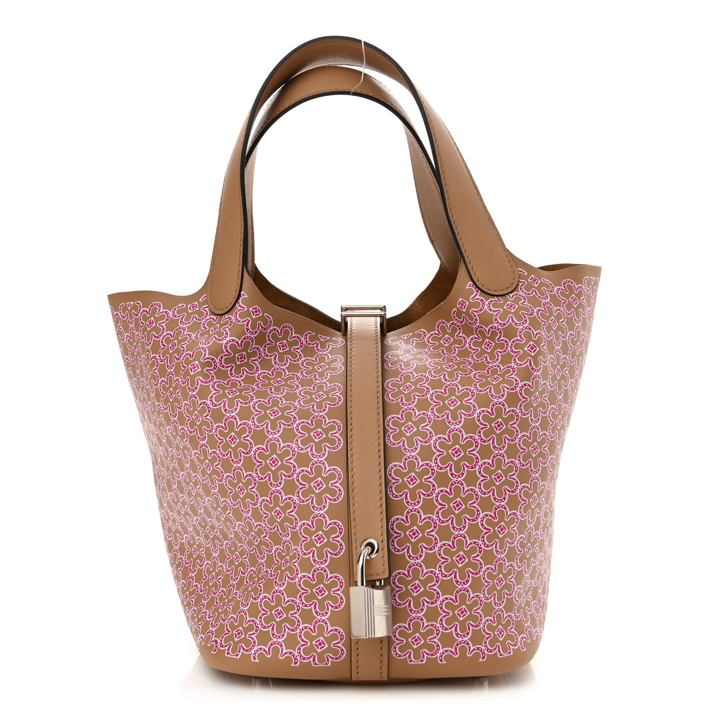 Swift Lucky Daisy Picotin Lock 18 PM Chai Rose White