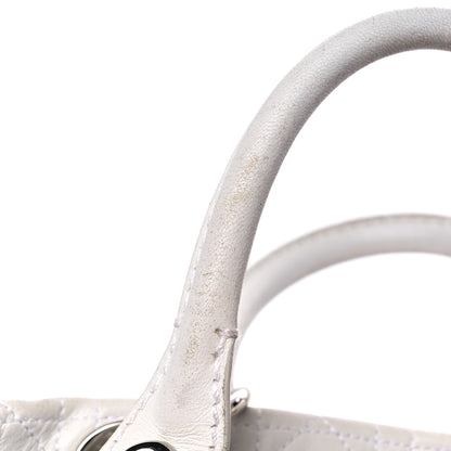 Christian Dior Lambskin Cannage Small Soft Lady Dior White 23 of 25