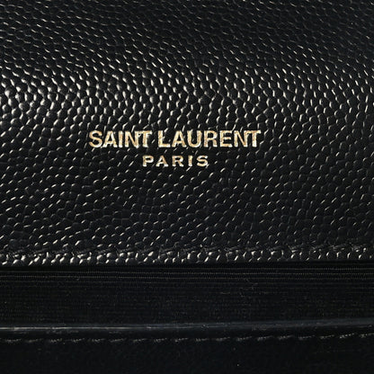 Saint Laurent Grain De Poudre Small Monogram Kate Satchel Black 6 of 8