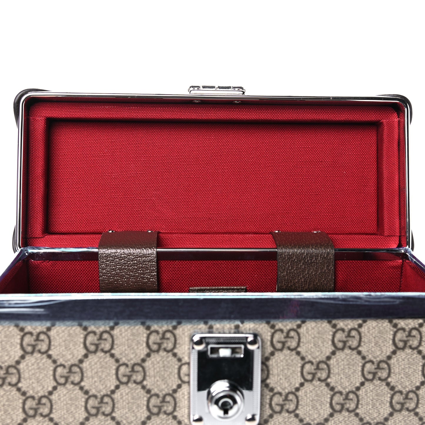 GG Supreme Monogram Globe-Trotter Beauty Case Brown