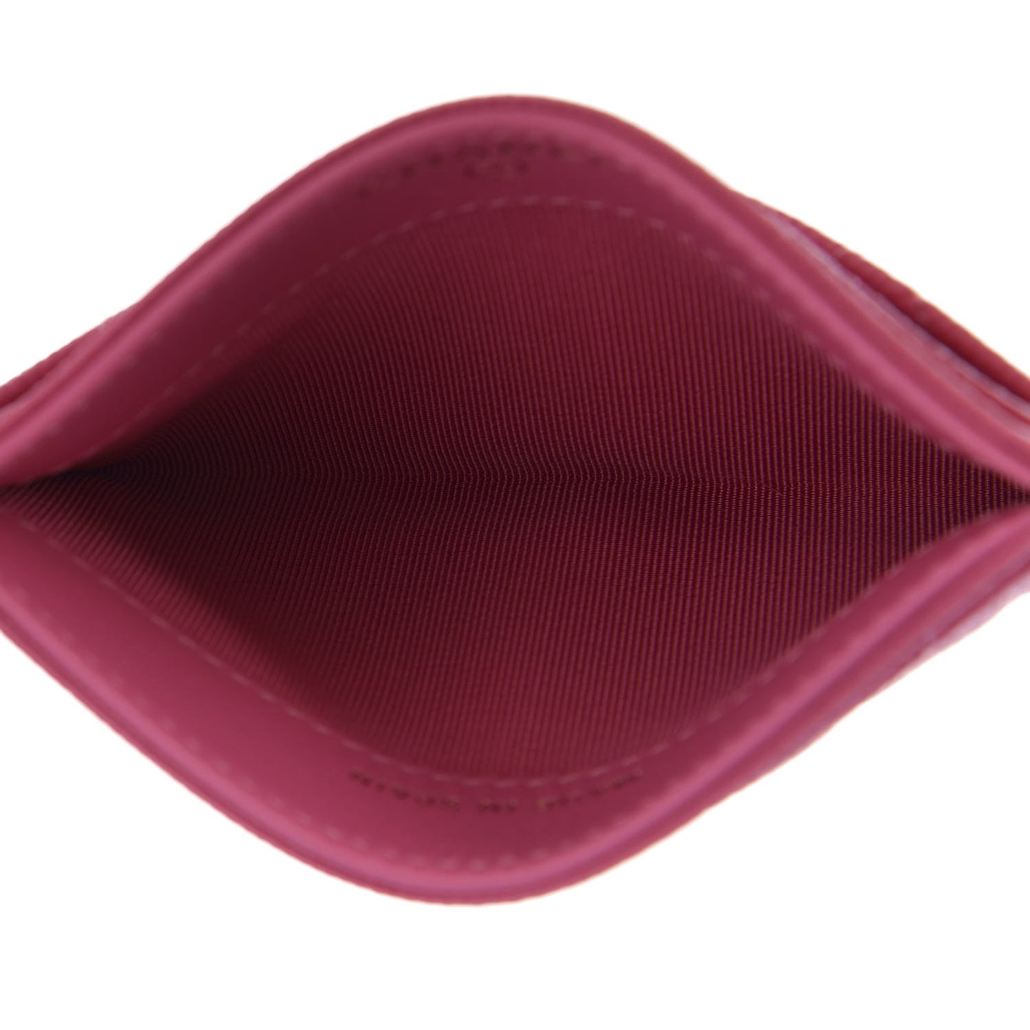 Caviar Quilted Card Holder Pink
