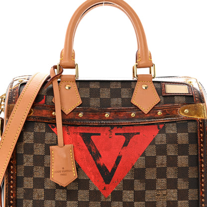 Louis Vuitton Transformed Damier Ebene Time Trunk Speedy Bandouliere 25 Black 7 of 14