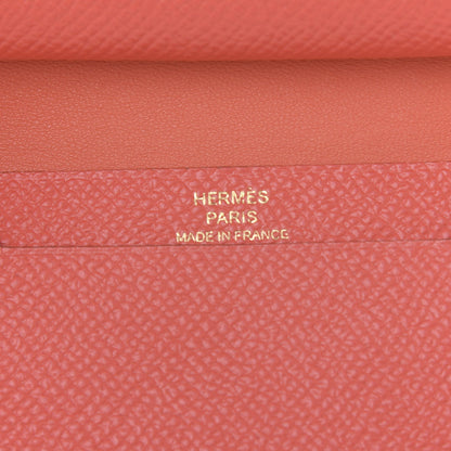 Hermes Epsom Mini Bearn Wallet Rose Jaipur 8 of 10