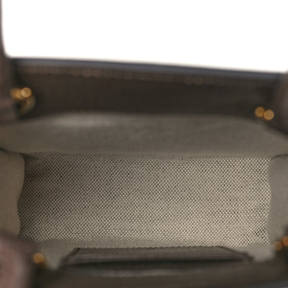Gucci GG Supreme Monogram Textured Dollar Calfskin Web Super Mini Ophidia Mini Tote Bag Beige Ebony New Acero 5 of 10