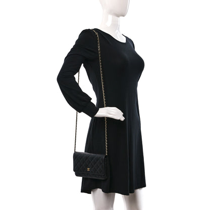 Chanel Caviar Quilted Wallet on Chain WOC Black 2 of 9