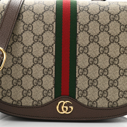 Gucci GG Supreme Monogram Web Small Ophidia Flap Messenger Bag Brown 8 of 10