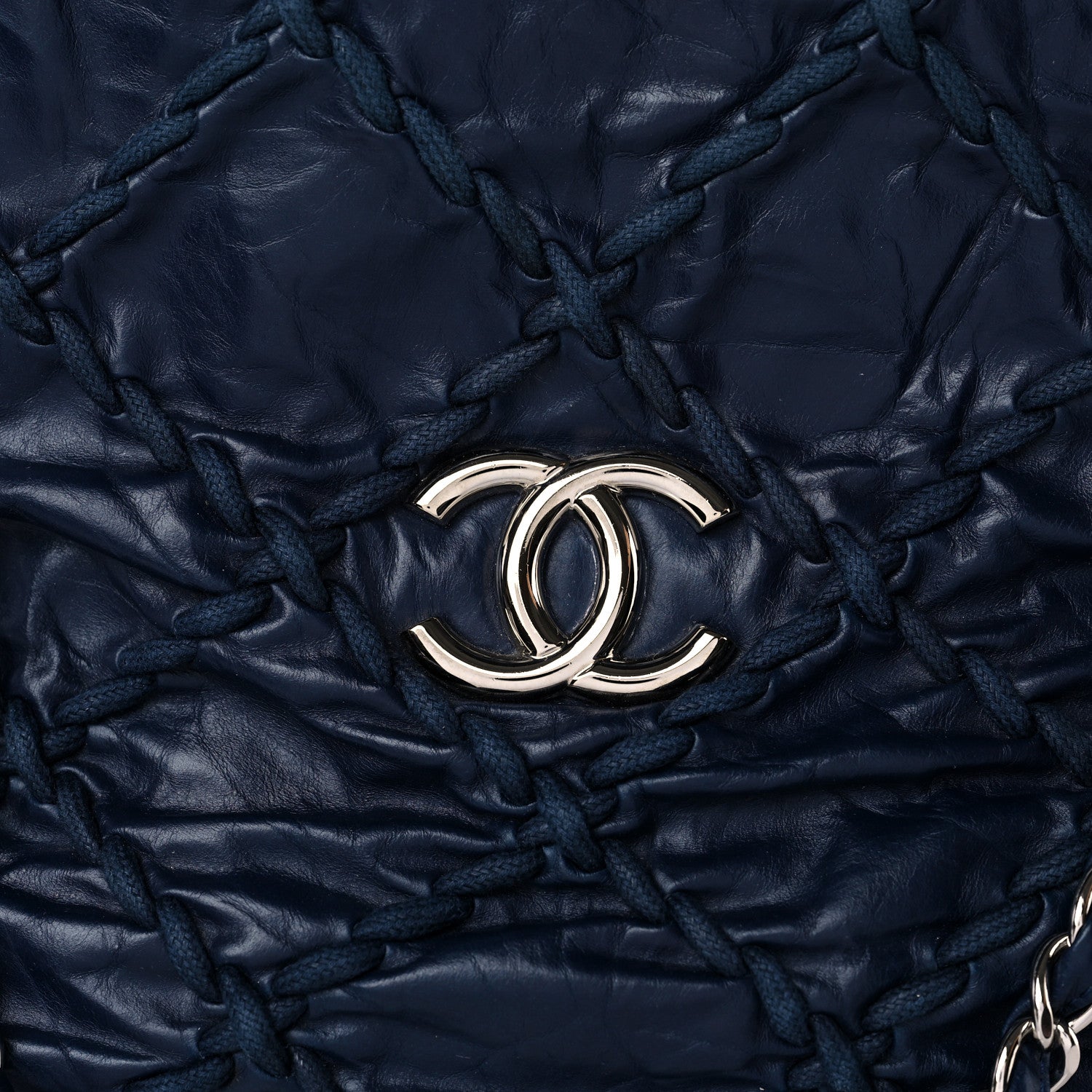 Chanel Calfskin Ultra Stitch Tote Navy Blue 16 of 16