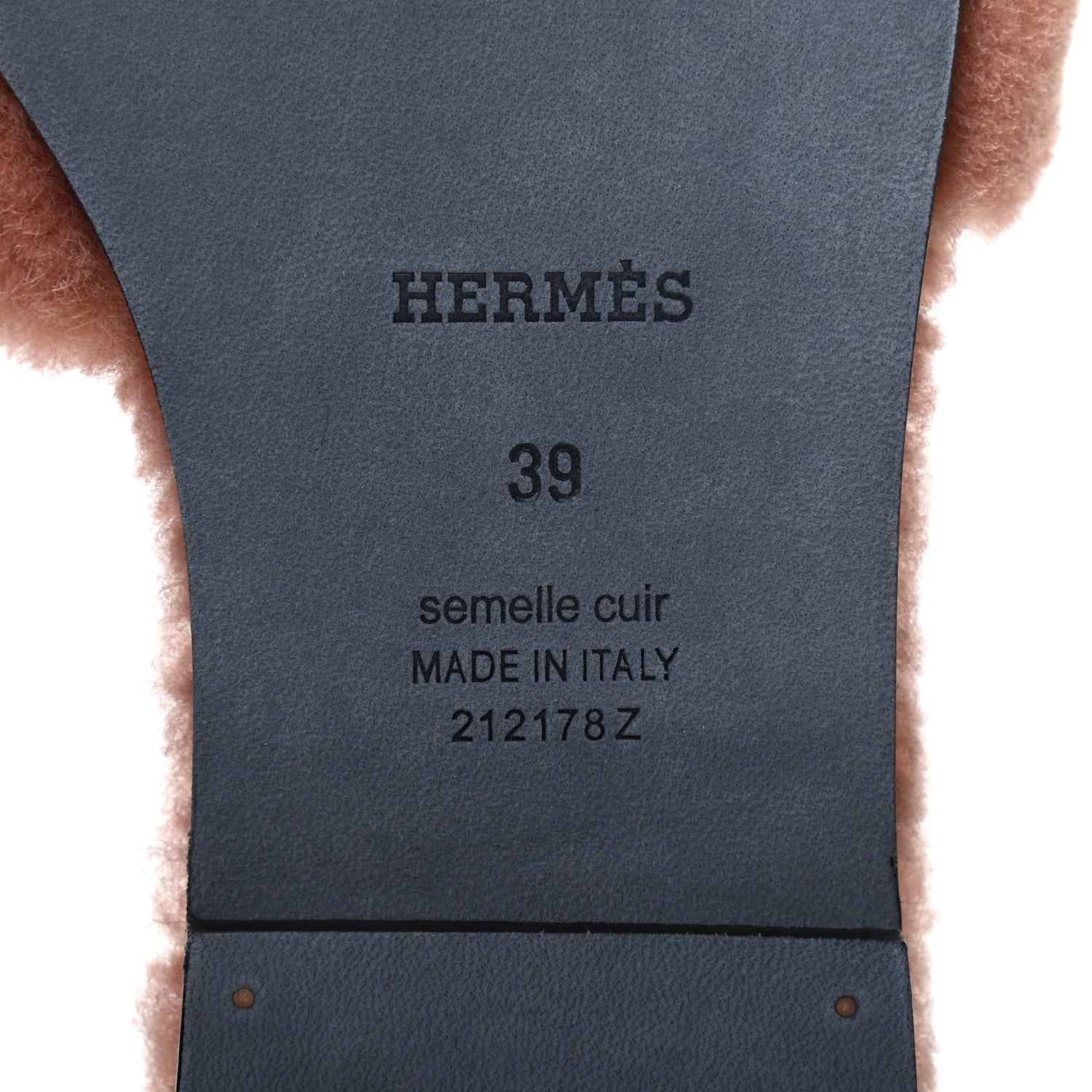 Hermes Woolskin Oran Sandals 39 Rose Aube 6 of 10