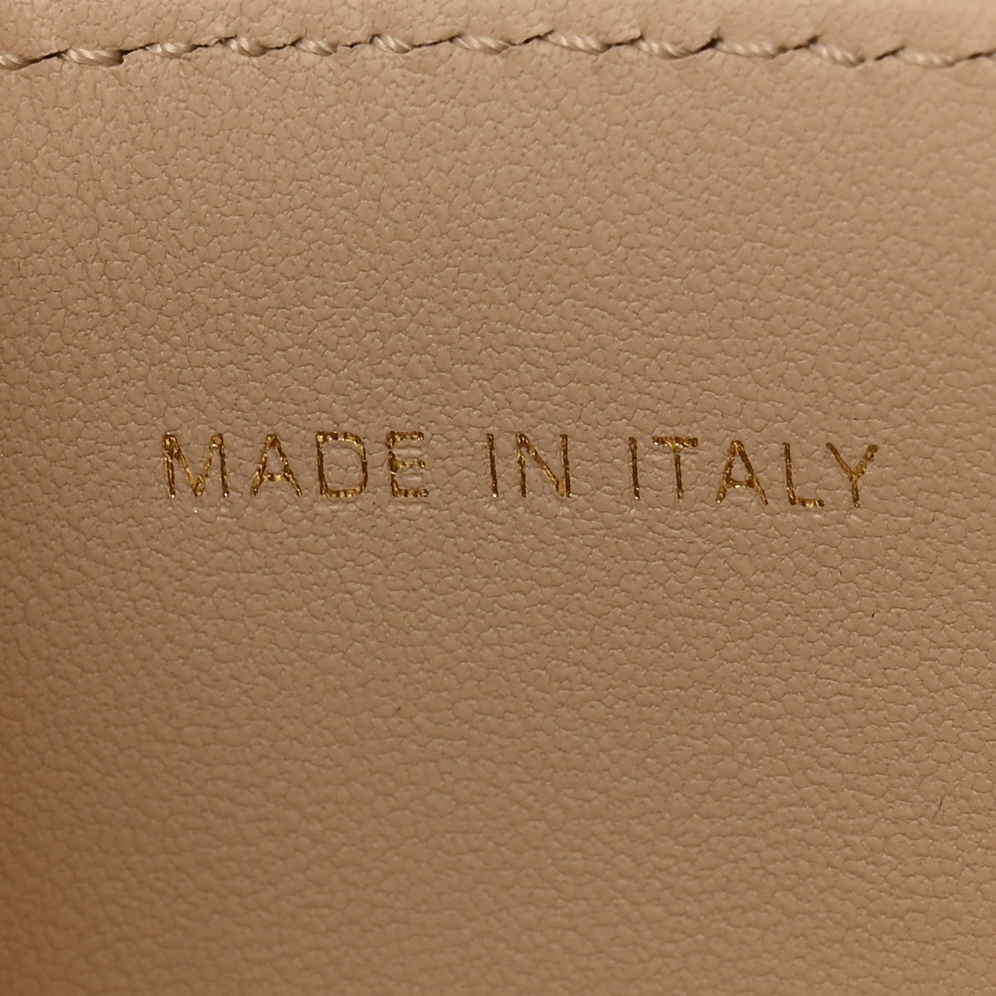 Calfskin CD Signature Vanity Caramel Beige