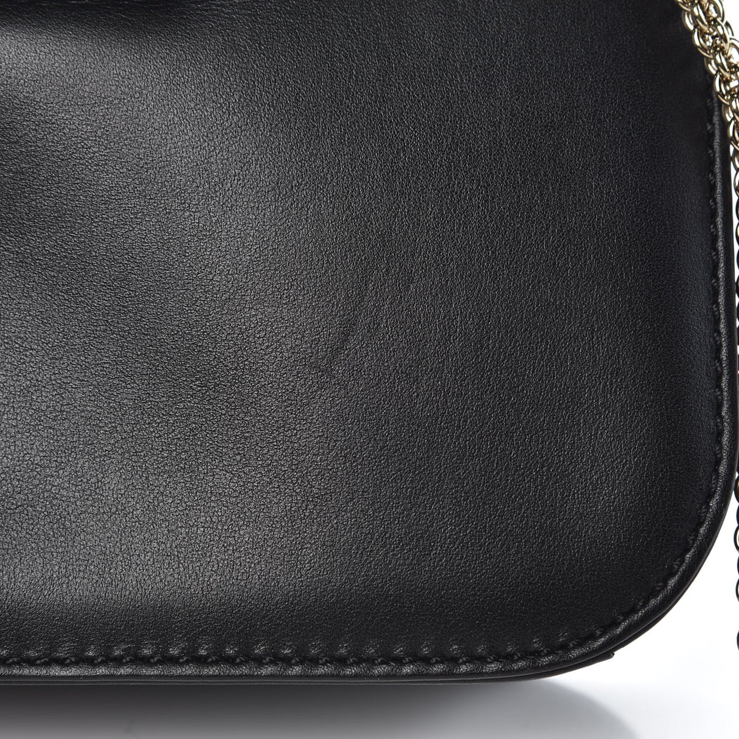 Vitello Small Glam Lock Rockstud Flap Black