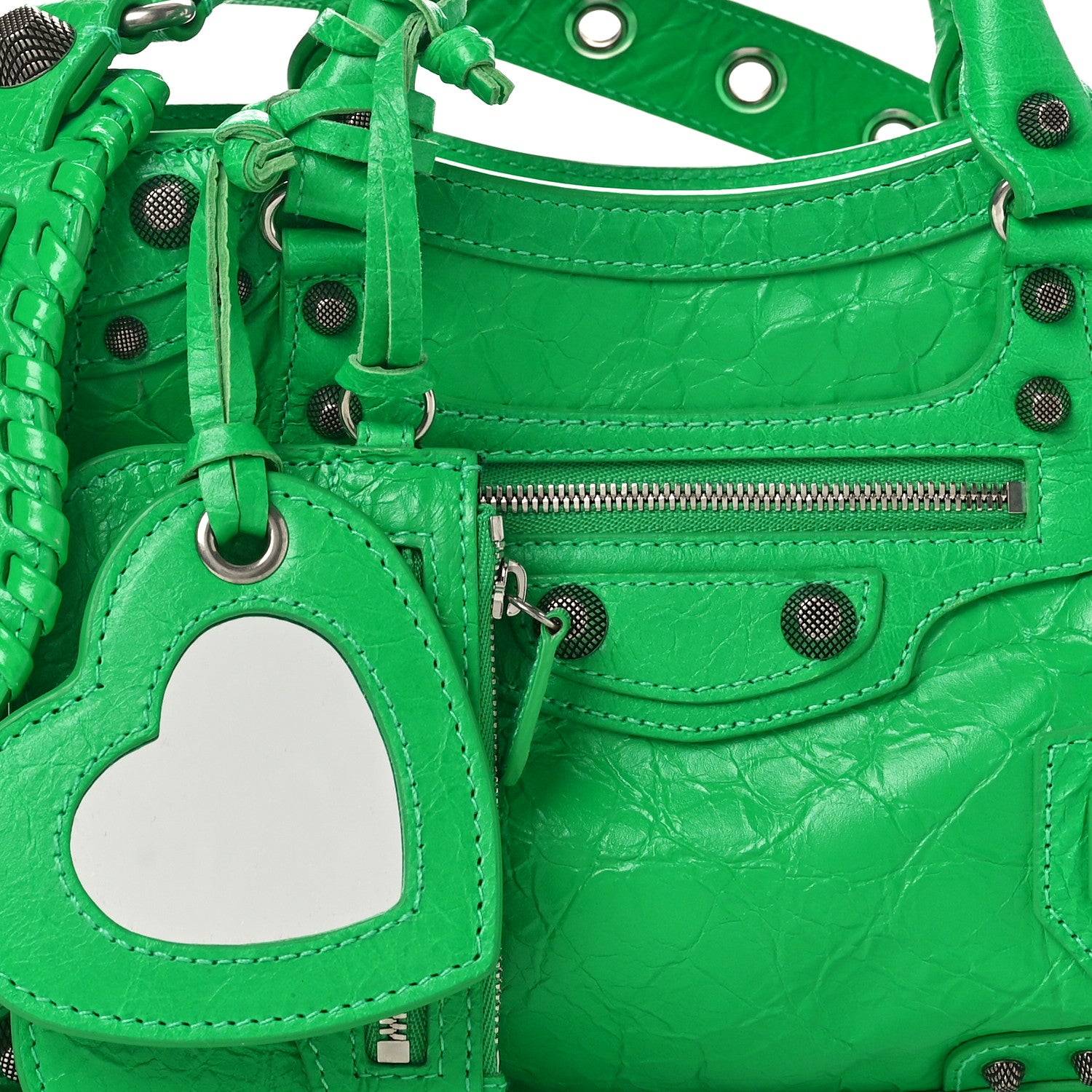 Balenciaga Agneau Arena Neo Cagole Handbag XS Vivid Green 8 of 11