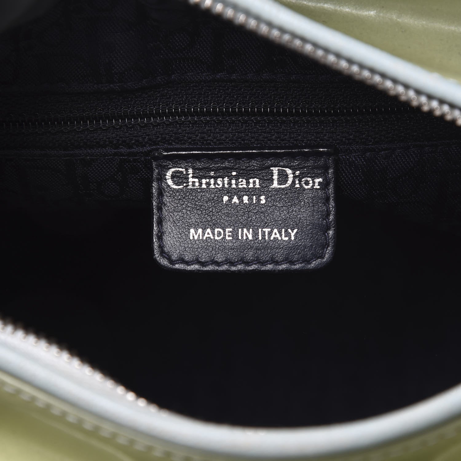 Christian Dior Patent Cannage Stitched Medium Lady Dior Green 7 of 12