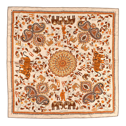 Hermes Silk Carre Kantha Scarf 90 1 of 3