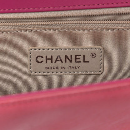 Chanel Distressed Patent Calfskin Quilted New Medium Boy Flap Pink 7 of 18