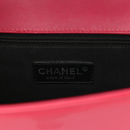 Chanel Patent Calfskin New Medium Plexiglass Boy Flap Pink 9 of 13