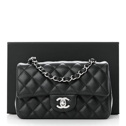 Chanel Lambskin Quilted Mini Rectangular Flap Black 11 of 11