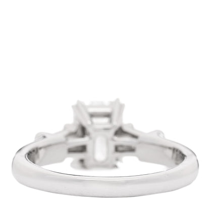 Harry Winston Platinum Diamond 1.27ct Emerald Cut Tapered Baguette Engagement Ring 47 4 4 of 7