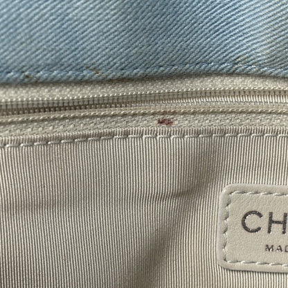 Chanel Denim Jumbo Canebiers Net Flap Blue 8 of 10