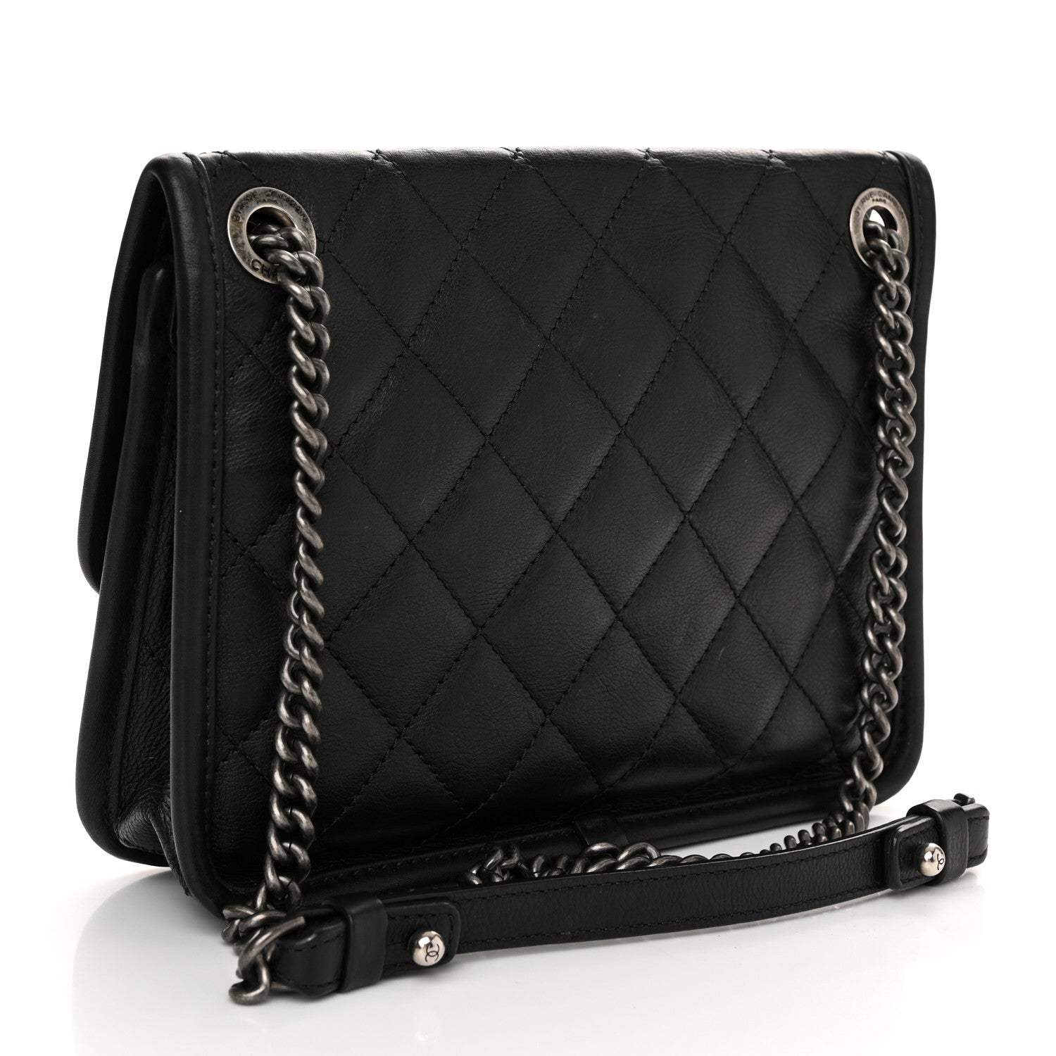 Chanel Calfskin Quilted Mini French Riviera Flap Black 3 of 10
