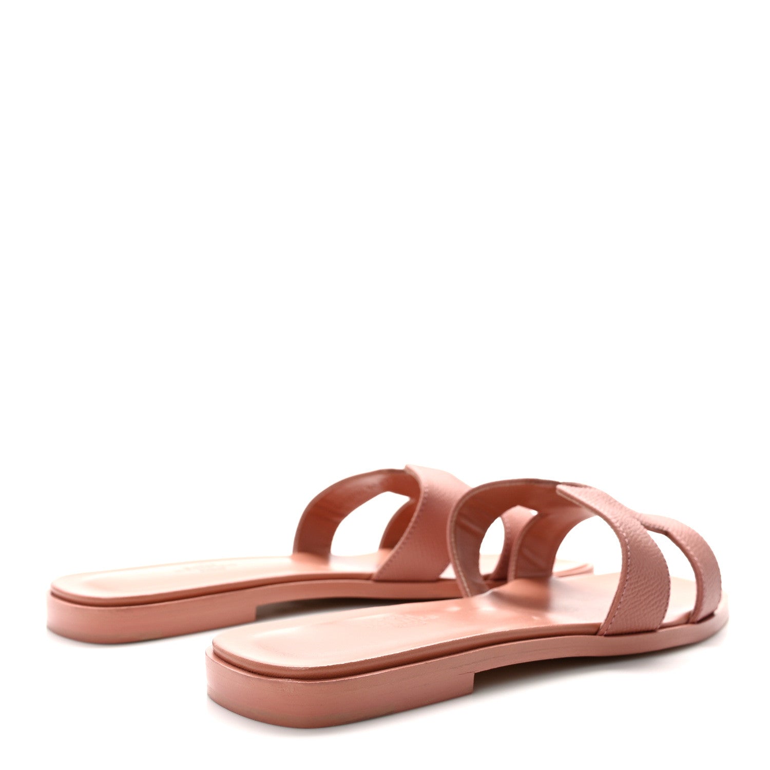 Hermes Epsom Oran Sandals 38.5 Rose Aube 4 of 9
