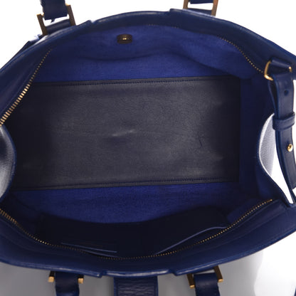 Saint Laurent Calfskin Small Classic Y Cabas Navy 6 of 12