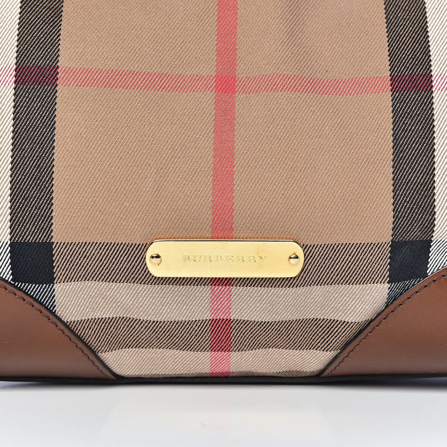 House Check Small Canterbury Tote Dark Tan