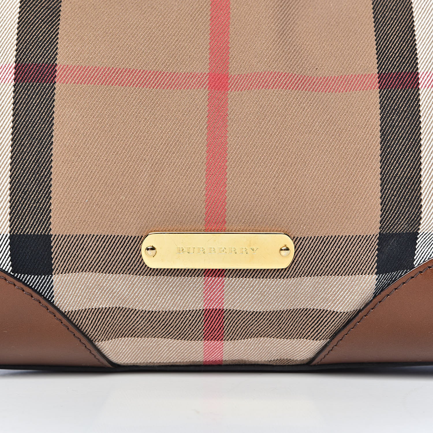 Burberry House Check Small Canterbury Tote Dark Tan 11 of 11