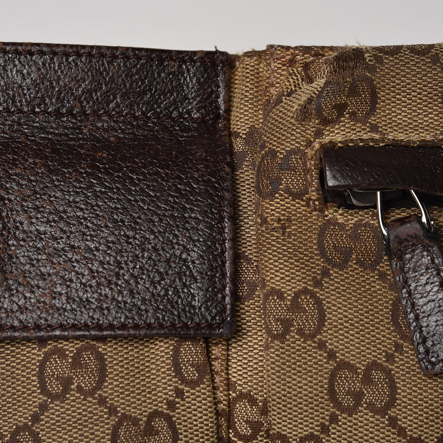 Monogram Web Belt Bag Dark Brown