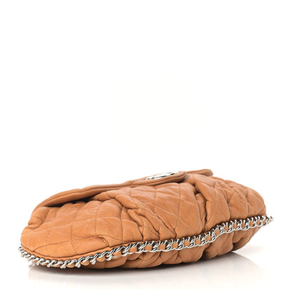 Chanel Washed Lambskin Quilted Large Chain Around Messenger Dark Beige 4 of 11