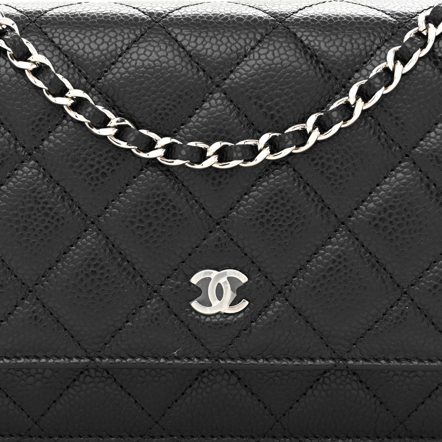 Chanel Caviar Quilted Wallet On Chain WOC Black 9 of 12