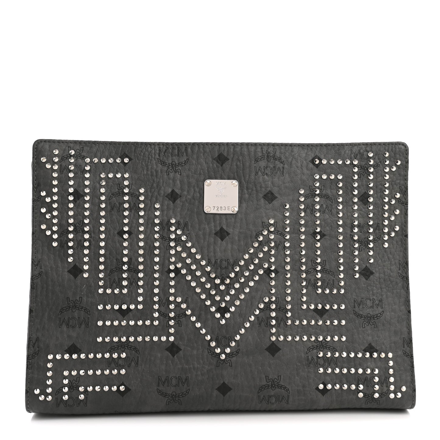 Visetos Studded Zip Pouch Phantom Grey