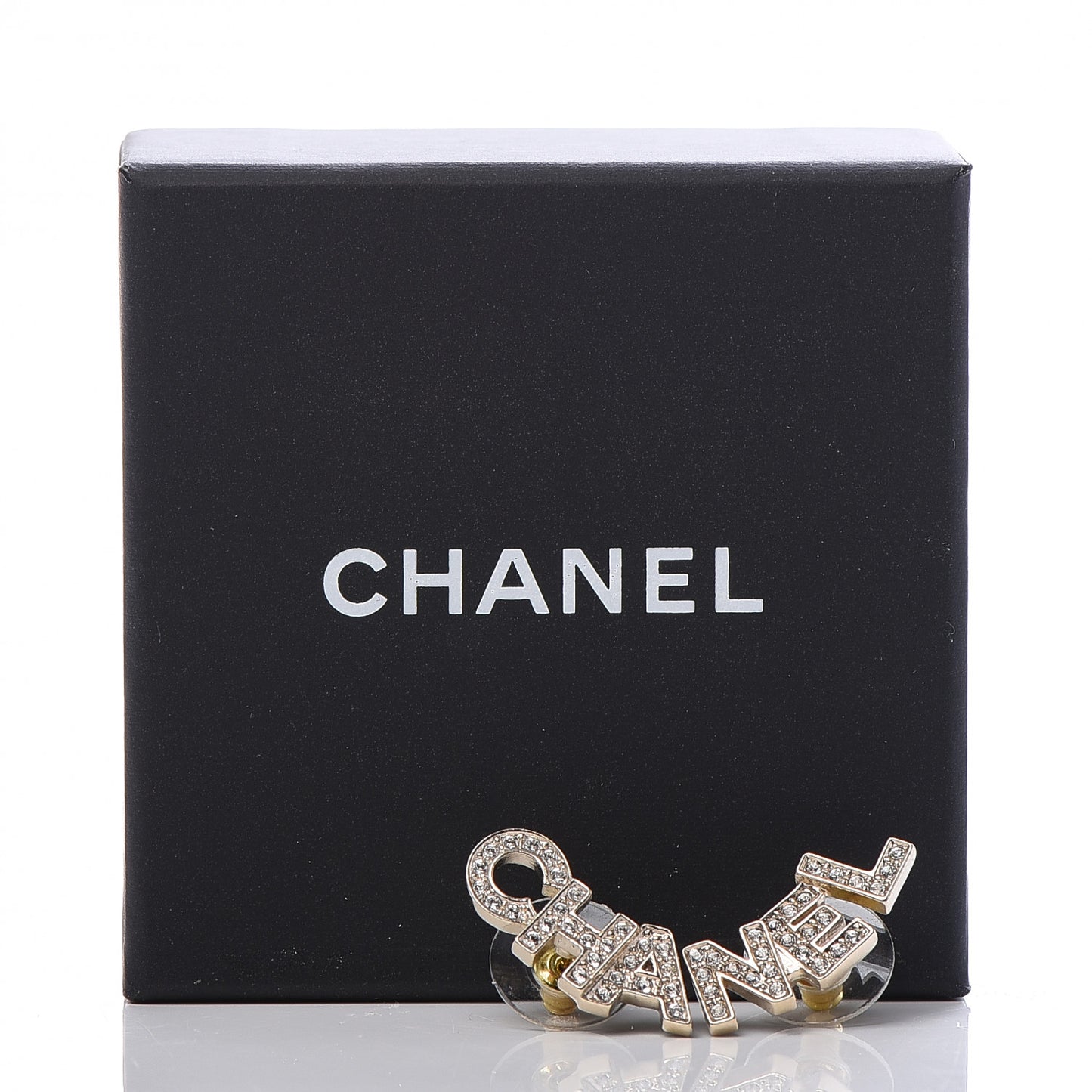Crystal Pearl Signature Stud Earrings Gold