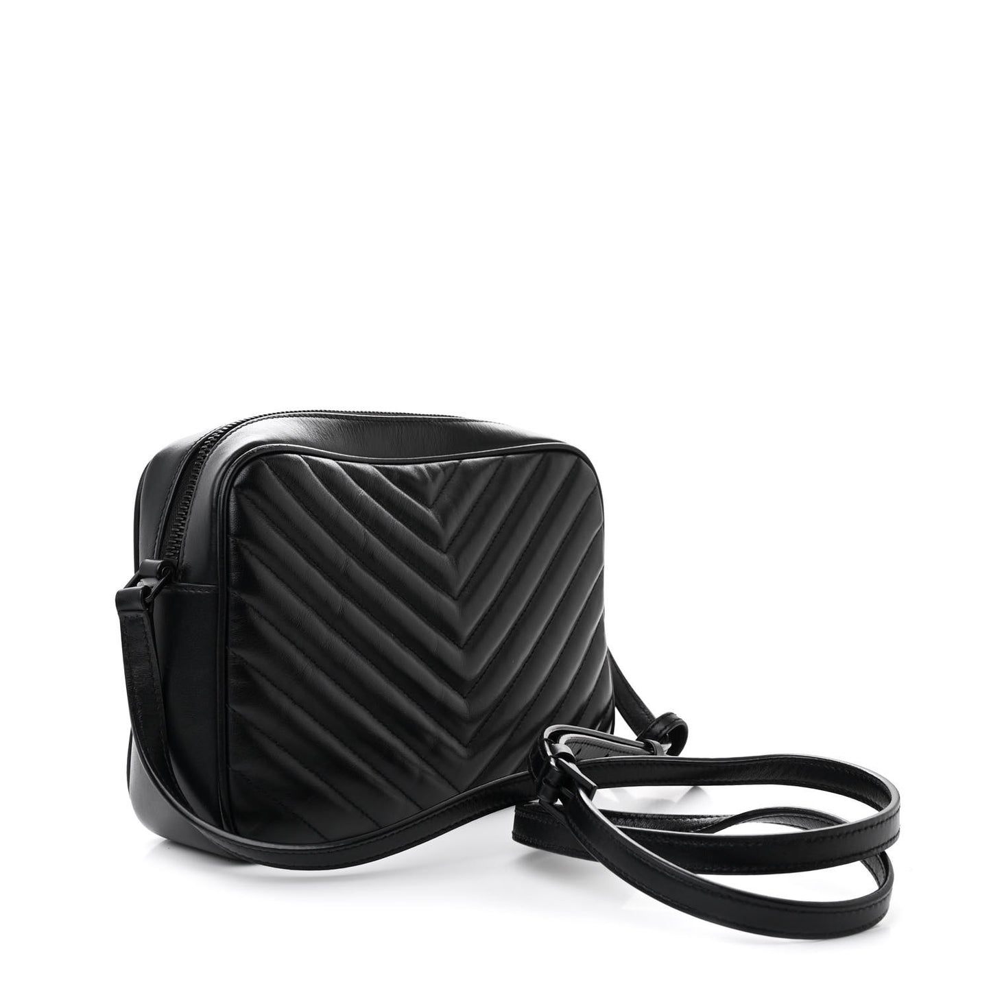 Calfskin Matelasse Monogram Monochrome Lou Camera Bag Black