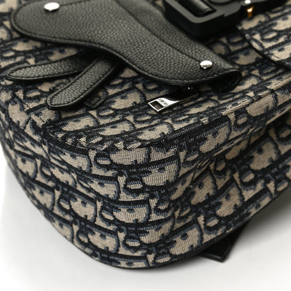 Christian Dior HOMME Oblique Calfskin Mens Mini Saddle Backpack Navy Blue 10 of 15