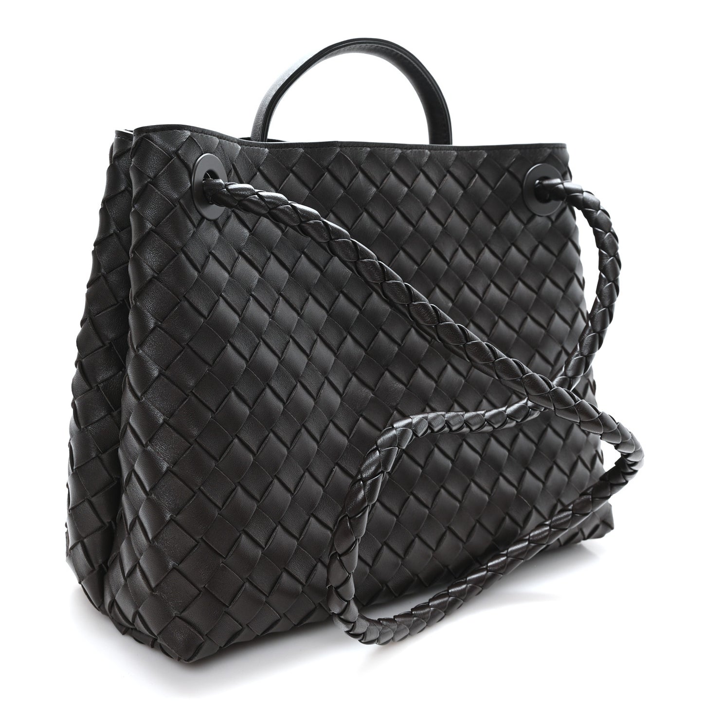 Nappa Intrecciato Medium Andiamo Shoulder Bag Fondant