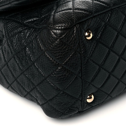 Chanel Calfskin Quilted XXL Travel Flap Bag Black 8 of 9