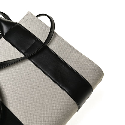 Balenciaga Cotton Canvas Calfskin Trade East West Tote XS Black 10 of 10