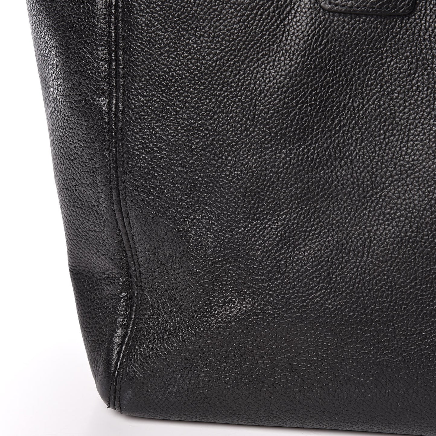 Calfskin Cerf Executive Shopper Tote Black