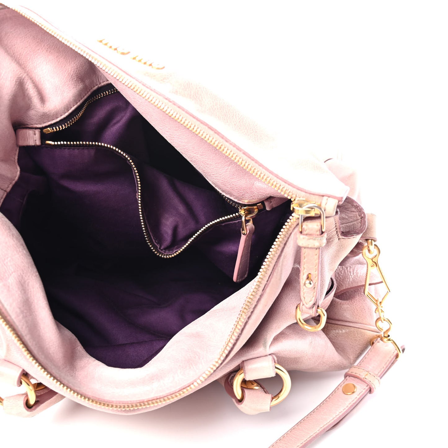 Vitello Lux Large Bow Bag Mughetto