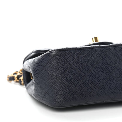 Chanel Caviar Quilted Mini Square Flap Navy 8 of 9