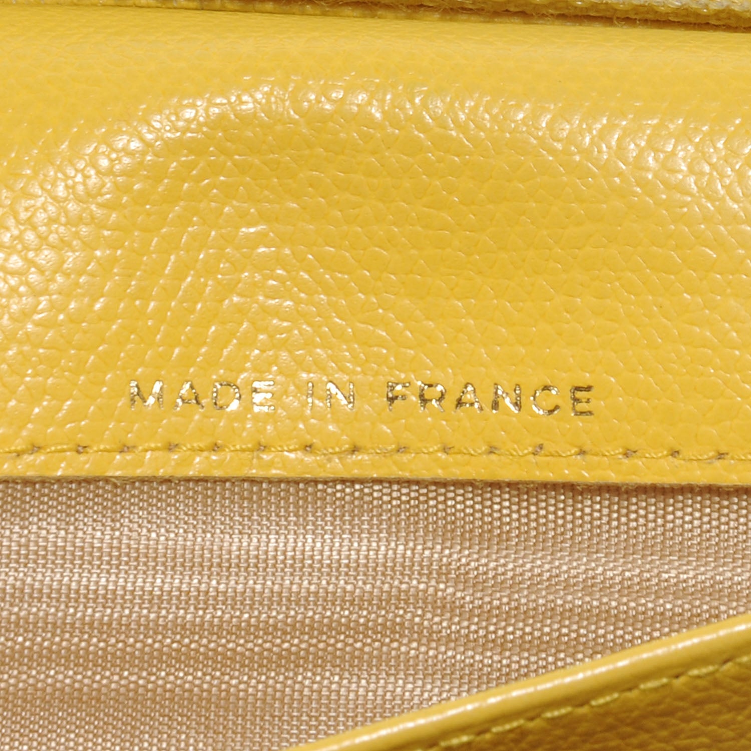 Chanel Leather Yen Wallet Yellow 8 of 9