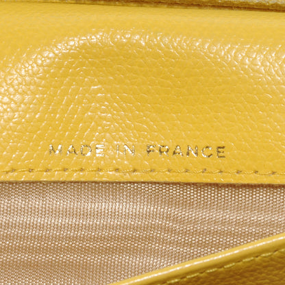 Chanel Leather Yen Wallet Yellow 8 of 9