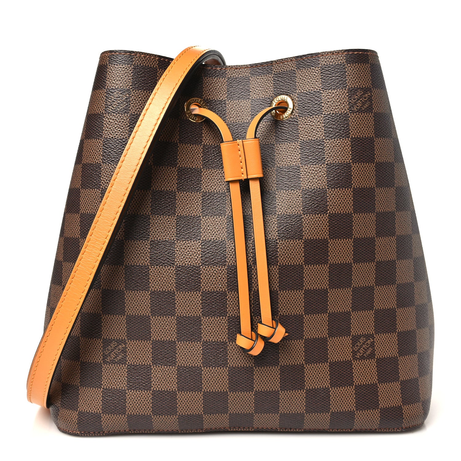 Louis Vuitton Damier Ebene Neonoe MM Safran 1 of 10