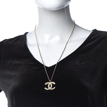 Chanel Pearl CC Pendant Necklace Gold 2 of 6