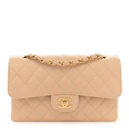 Chanel Caviar Quilted Small Double Flap Beige 1 of 12