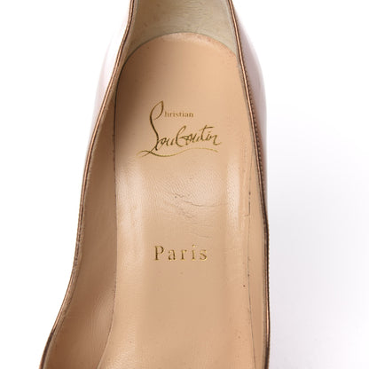 Christian Louboutin Metallic Patent Pigalle Follies 100 Pumps 37.5 Cappuccino 8 of 9