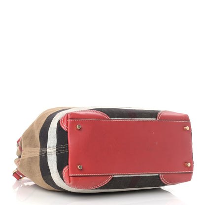 Burberry Canvas Mega Check Medium Maidstone Cadmium Red 4 of 15