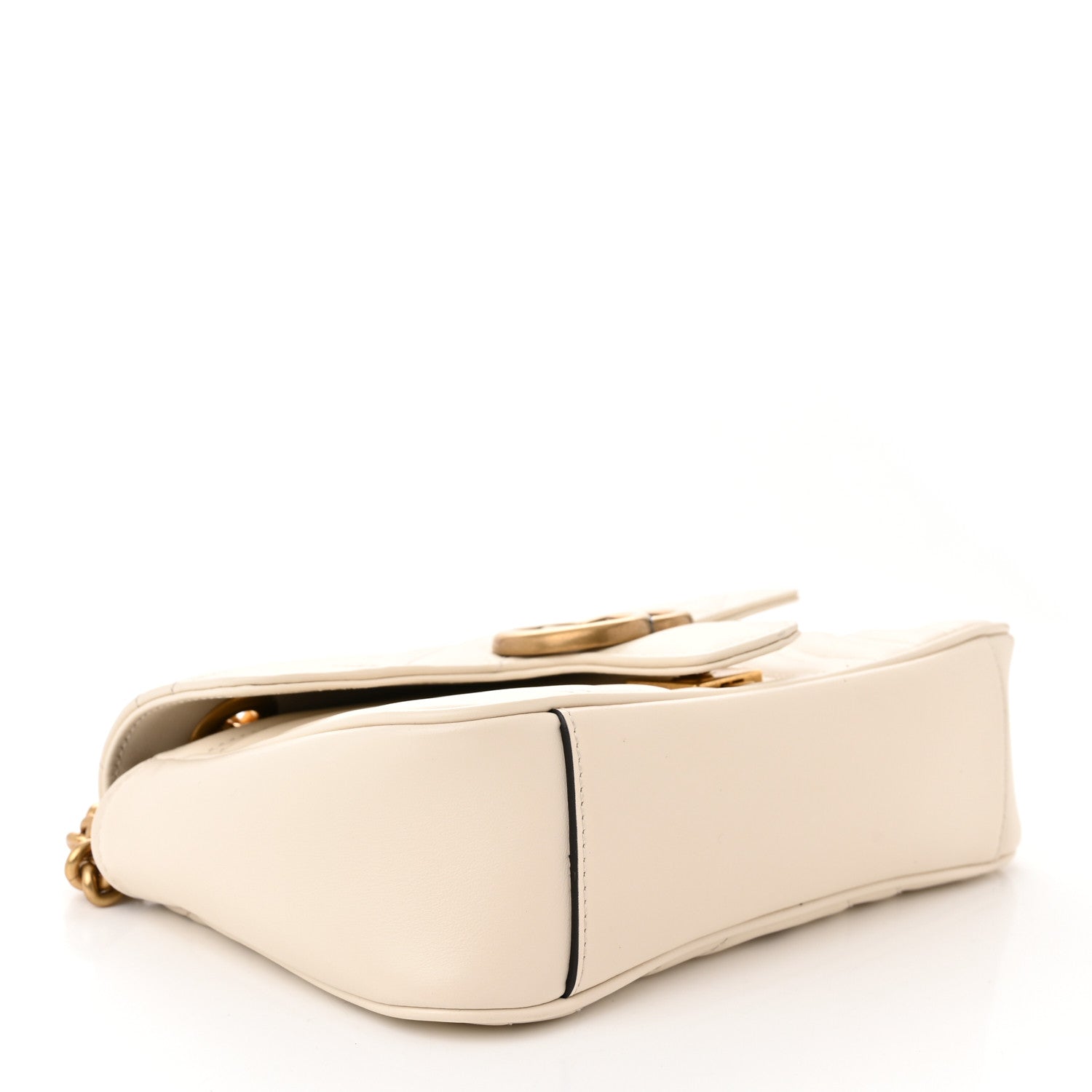 Gucci Calfskin Matelasse Mini GG Marmont Shoulder Bag White 4 of 10