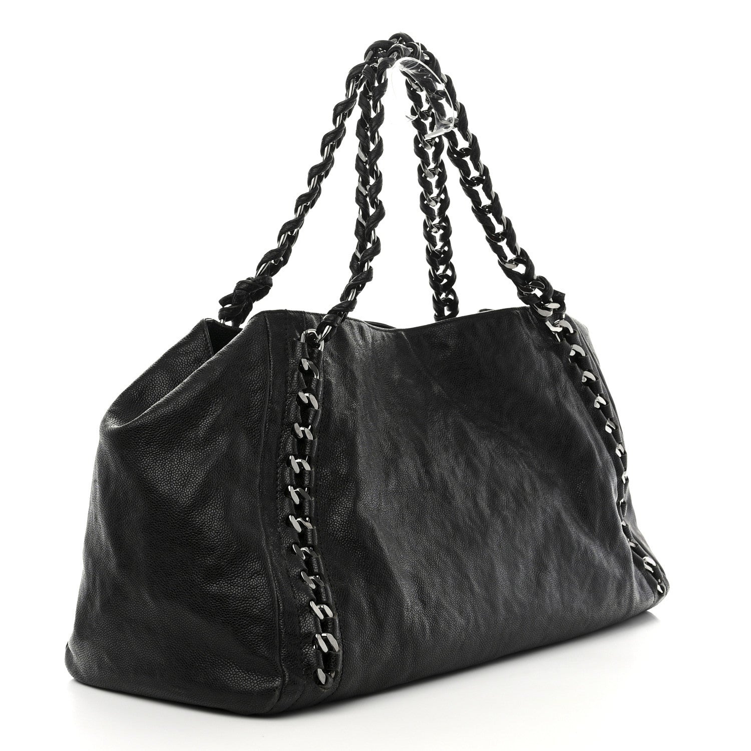Chanel Glazed Calfskin East West Modern Chain Tote Black 2 of 15