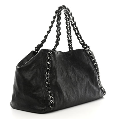 Chanel Glazed Calfskin East West Modern Chain Tote Black 2 of 15